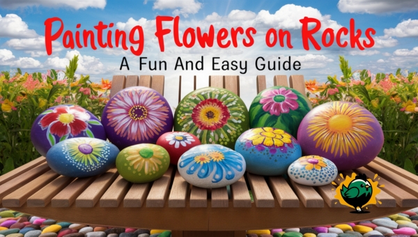 Painting Flowers on Rocks