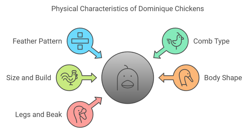 Physical Characteristics of Dominique Chickens
