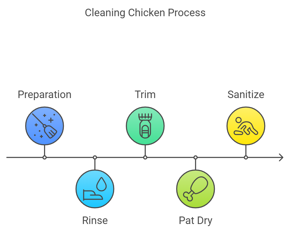 Cleaning Chicken Process