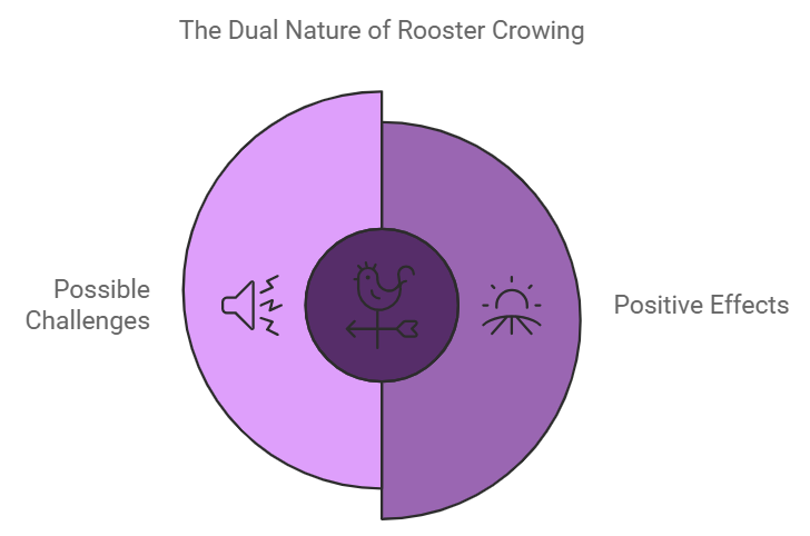 The Dual Nature of Rooster Crowing