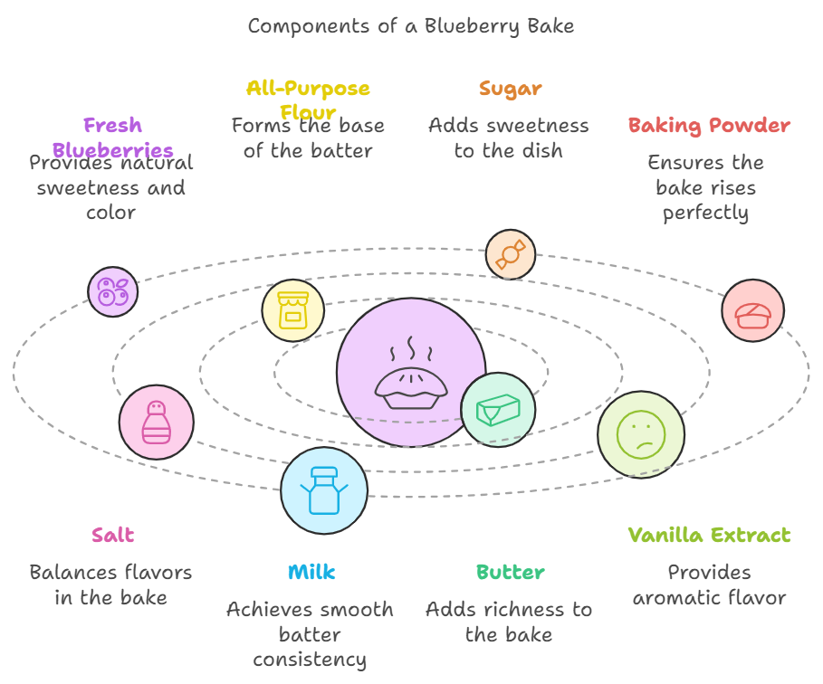 Components of a Blueberry Bake